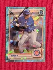 Jordan Nwogu 2020 1st Bowman Chrome Sapphire Aqua #06/20 Cubs