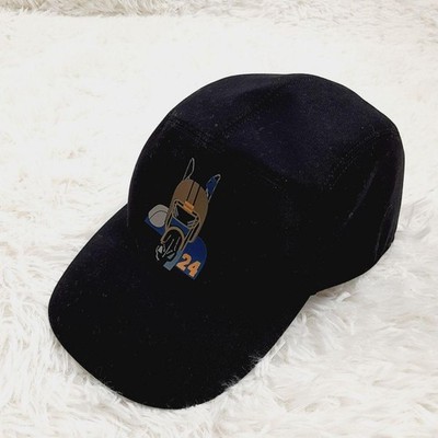 HERMES Bash Horse Print Hat Black 60
