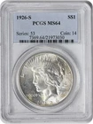 1926-S Peace Silver  Dollar MS64 PCGS