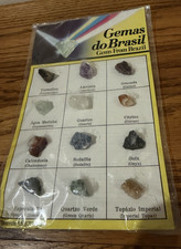 Gems From Brazil Starter Set 12 Piece Mixed Crystals Mineral Specimens Gemstone