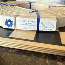 1" Flat Reed Natural 1 lb Coil Basket Weaving Chair Caning NEW