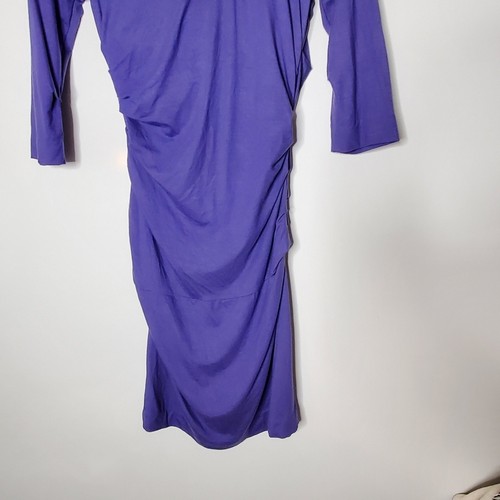 Diane von Furstenberg Ruched Bentley Short Dress Purple Cocktail Party Size Med - Picture 12 of 14