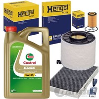 Hengst Filterset+Castrol 5W30 ÖL Passend FüR TDI Audi A4 B9 A5 F53 Q5 FY