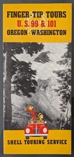 Shell Touring Service Booklet US 99 & 101 Oregon WA 1940 - Ships Free in US