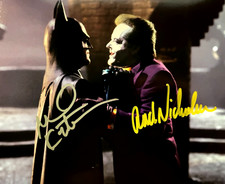 Michael Keaton + Jack Nicholson (BATMAN '89) Signed 8x10 inch Autographs w/COA Michael Keaton + Jack Nicholson (BATMAN '89) Signed 8x10 inch Autographs w/COA