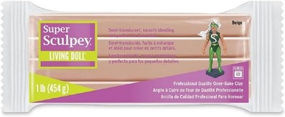 Sculpey Super ZSLD-1 Living Doll Clay 1lb-Beige