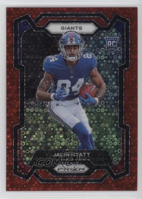 2023 Panini Prizm Rookies No Huddle Red Prizm 2/70 Jalin Hyatt #378 3hd