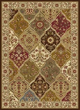 Traditional Persien 5x7 Abstract Panel Flower  Actual: 5' 3" x 7' 3"