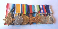 Militaria WW1-WWII Group 7 British Medals Awarded To K7486 CT Warrey STO 1 RN
