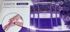 KARITE Paraffin Wax Refills Lavender Scented Paraffin Wax Beads Blocks 4 PACK