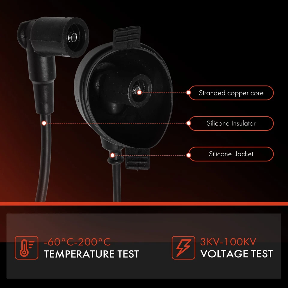 Conjunto de fios de vela de ignição 7 peças para BMW 533i 535i 535is 633CSi 635CSi 733i 735iL 735i - Imagem 4 de 4