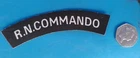 WW2 Reproduction British Royal Navy RN Commando Shoulder Title x1