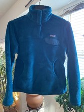 Patagonia Womens Synchilla Snap-T Fleece Pullover Teal Green S Small