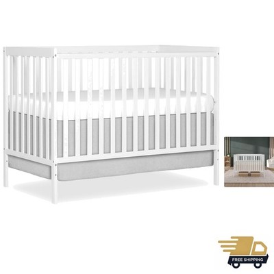 Synergy 5-in-1 Convertible Full-Size Baby Crib with Toddler, Day & Full Bed C...