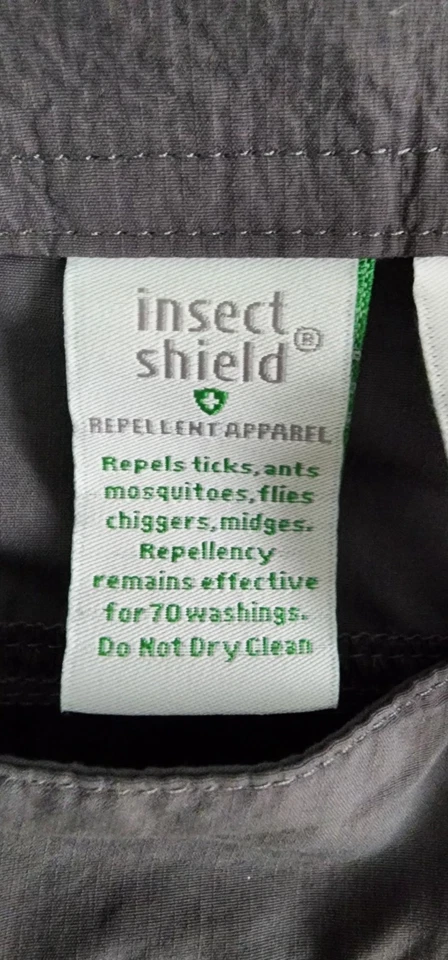 Pantalones ExOfficio Protector de Insectos Para Hombre Gris Ventilado Camping - Talla 42 Foto 4 de 4