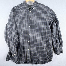 Orvis Country Twill Plaid Button-Down Shirt Men s XL
