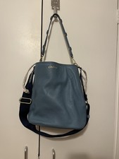 Cath Kidston Blue Leather crossbody Bucket Bag