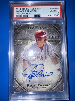 #ad #ad 2014 Topps Five Star Autographs #FSA RP Rafael Palmeiro 199 PSA GEM MINT 10 $80.00