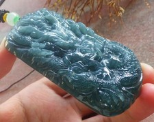 Video Certified Green Natural A Jade jadeite Pendant Dragon Wheel 123713 VS