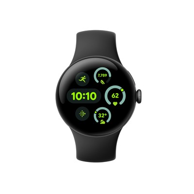 GOOGLE Pixel Watch 3 (Wi-Fi) 41 mm, Smartwatch Aluminium Fluorelastomer, 130 175