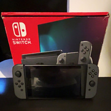 Nintendo Switch V2 32GB Console Charcoal Grey - Complete With Box & Accessories
