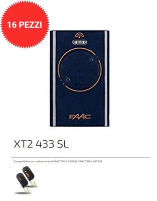 FUNKFERNBEDIENUNG FUNKSTEUERUNG SENDER FAAC XT2 433 SL 2 KANÄLE 787014 SLR TML