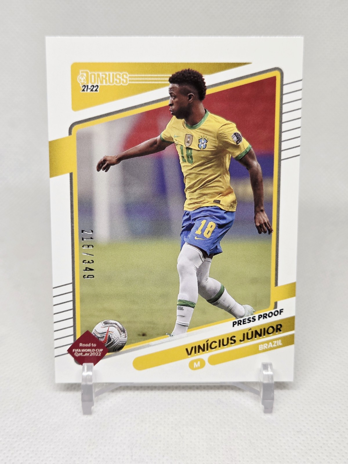 2021-22 Donruss - Press Proof Gold 26 Vinicius Junior 218/349 Brasil