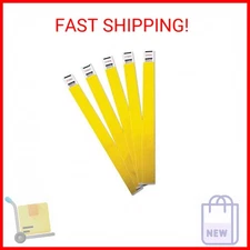 ADVANTUS Crowd Management Tyvek Wristbands, Sequentially Numbered, Yellow, Pack 