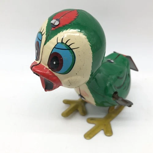 Vintage 1950-60s MARX TIN TOYS WIND-UP HOPPING BIRD Fully Functional
