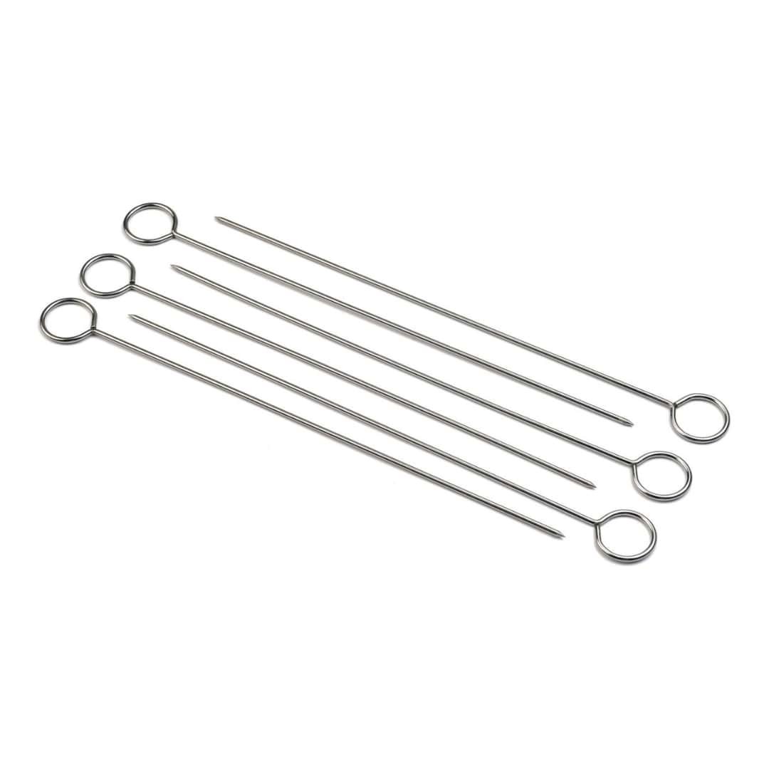 Set Of 6 Stainless Steel Skewers 25 Cm Comas | Restaurant Butcher Skewers