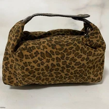BOTTEGA VENETA Hand Bag Vanity Pouch zip Leopard Brown fashion goods women Italy