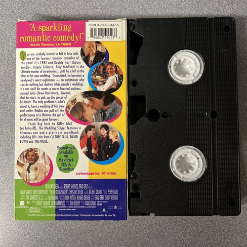 The Wedding Singer (VHS 1998) Comedy Movie N4702 Adam Sandler Drew Barrymore - Picture 5 of 5