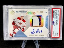 Andrei Svechnikov 2018-19 SP Authentic Future Watch Rookie Patch Auto /100 PSA 9