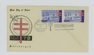 FDI Cover Help Fight TB Surcharged - Maynila Philipinas 1965