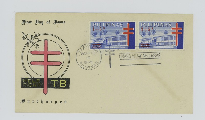 FDI Cover Help Fight TB Surcharged - Maynila Philipinas 1965