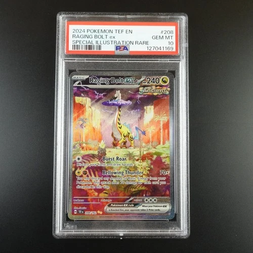 PSA 10 Raging Bolt ex 208/162 Pokemon Temporal Forces Graded Card