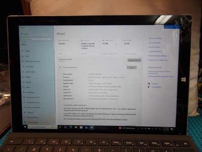 USED Surface Pro-3 1631 12'' i7-4650U 8GB RAM 128GB SSD works.