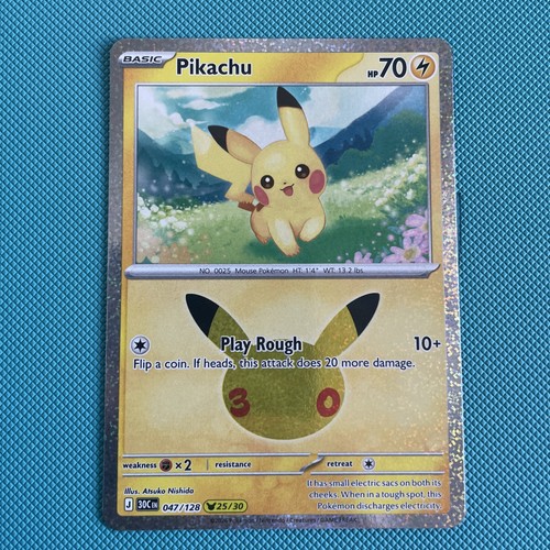 Pikachu 047/128 25/30 30th Anniversary Celebrations English NM 