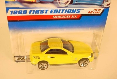 HOT WHEELS 1998 FIRST EDITIONS MERCEDES SLK # 646 BLACK INTERIOR