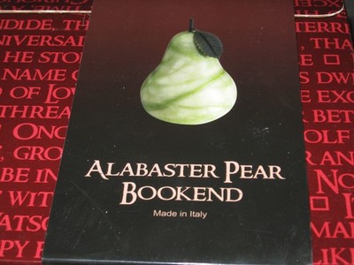 Tuscany Volterra Ducceschi Alabaster Pear Hand Carved Italy Barnes & Noble NEW!