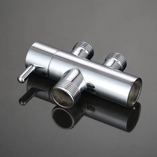 Wall Mounted Two Way Shower Diverter Valve Copper Chrome for Bathroom Use