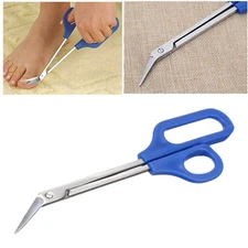 2-PCS Toenail Clipper LONG HANDLED Scissors Nippers Easy Grip Precision Curved