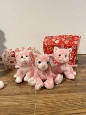 Ty Beanie Babies set of 3 Pink Cats, Carnation, Fleur and Curtsy. Stuffed toys 