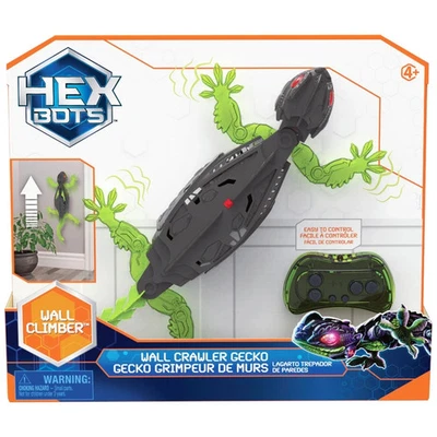 Hex Bots Roboter Fernbedienung Wandraupe Gecko LED Augen 8m Reichweite 1x Kabel *NEU