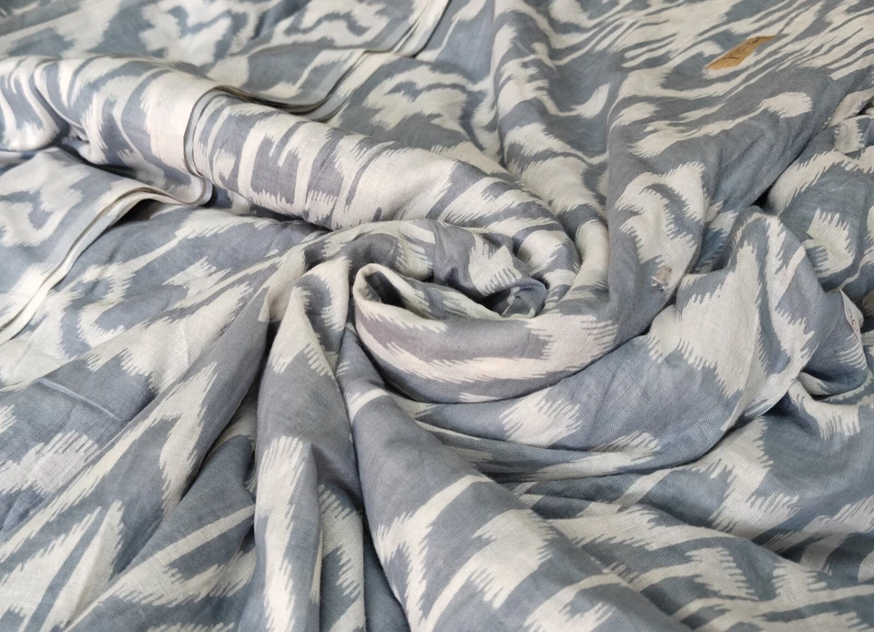 Indian Fabric Cotton Fabric By Yard Hand Block Print fabric Dressmaking Ikat Pri - Image 3 of 4