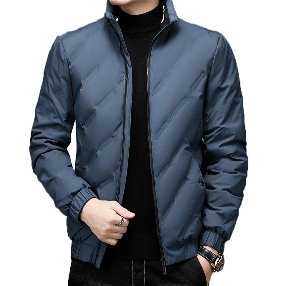 Men's Warm Winter Down Jacket Puffer Jacket Casual Zipper Coat
