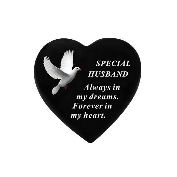 Graveside Plaque Memorial Special Husband Heart & Dove Remembrance Ornament