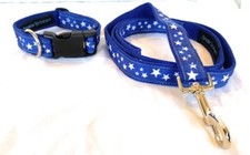 Stars Dog collar and lead - Australian made