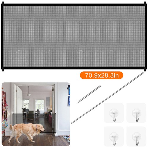 USA Large Pet Dog Baby Safety Gate Mesh Fence Portable Guard Indoor Home Kitchen - Picture 5 of 8