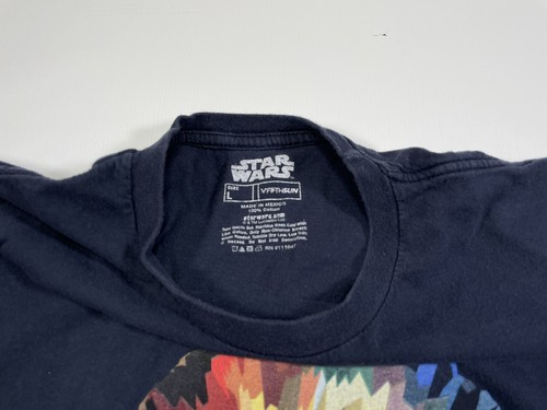 Star Wars Size L Blue Short Sleeve Chewbacca Original Wing Man - Picture 5 of 6